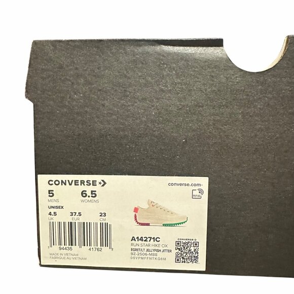 ❤️Converse Run Star Hike Ox Platform Color Pop Sz 6.5 Womens Shoes Beige A14271C - Picture 9 of 12